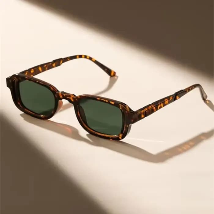 Lunettes de soleil rectangulaires de luxe pour femmes, ovales, vintage, de marque, carrées, protecti