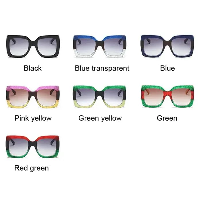Respzed-Lunettes de soleil carrées pour femmes, verres transparents, trois couleurs, grand cadre, fê