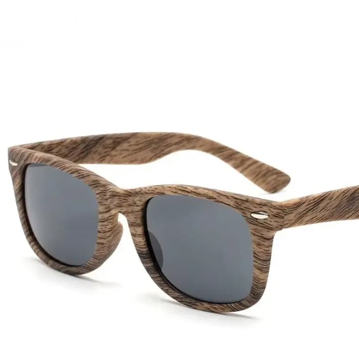 Lunettes de soleil vintage unisexes en bois pour hommes
