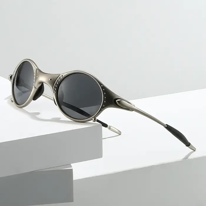 Lunettes de soleil polarisées Fight Club Mars Silver Punk Retro pour le cyclisme