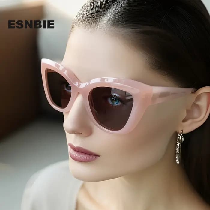 Nouveau élégant lunettes de soleil en acétate scuplé femmes oeil de chat dames lunettes de soleil polarisées hommes Protection Uv papillon nuances lunette sol