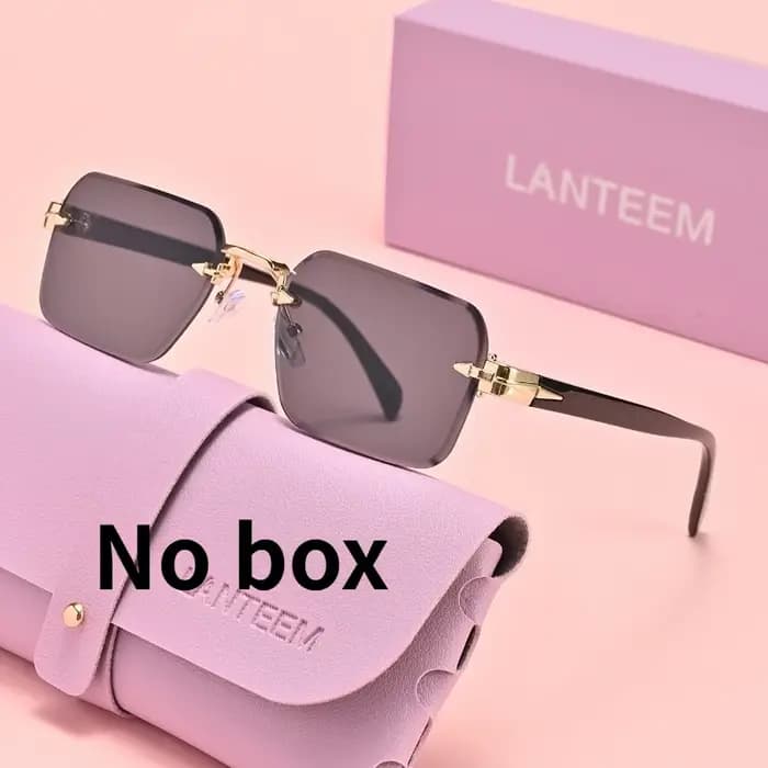 Lunettes carrées sans monture unisexes et tendance