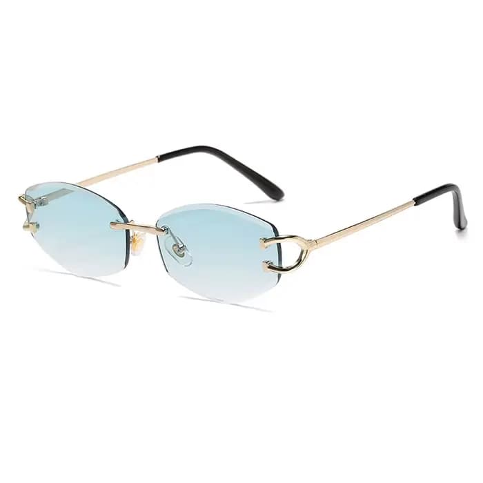 Lunettes de soleil polygone sans bords pour hommes et femmes