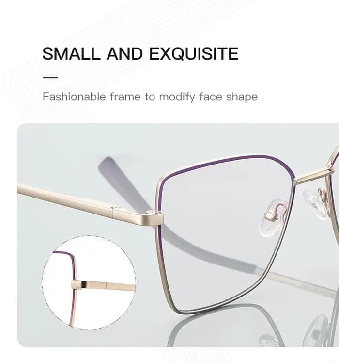 VICKI papillon grand cadre femmes multi-focus lunettes progressives mode Anti-lumière bleue personnalité