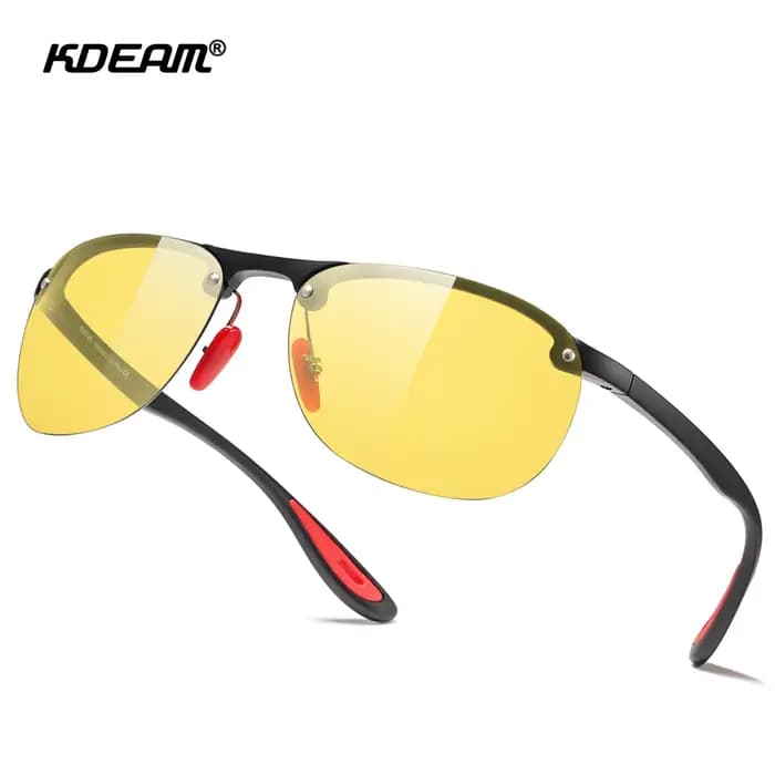 KDEAM-Lunettes de soleil polarisées pour homme, ultra légères, sport, matériau résistant TR90, grand