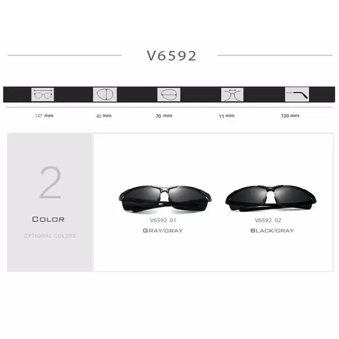 VEITHDIA – lunettes de soleil polarisées UV400 en aluminium magnésium pour homme, cyclisme, sport, p