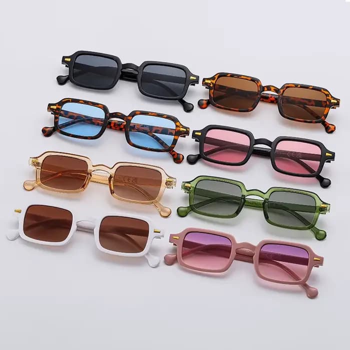 Lunettes de soleil rectangulaires de luxe pour femmes