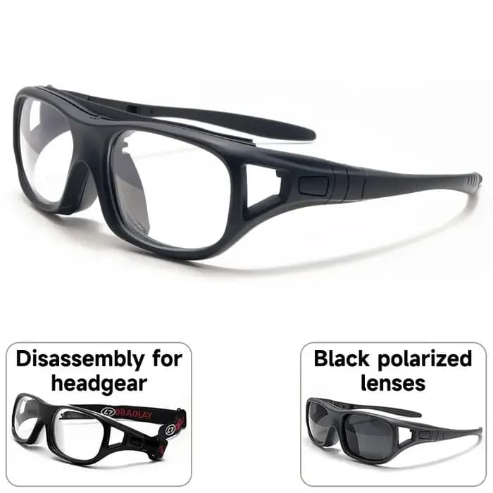 Obaolay 2025 dernières lunettes de sport à double usage cadre PC antidéflagrant professionnel polarisé pour le basket-ball