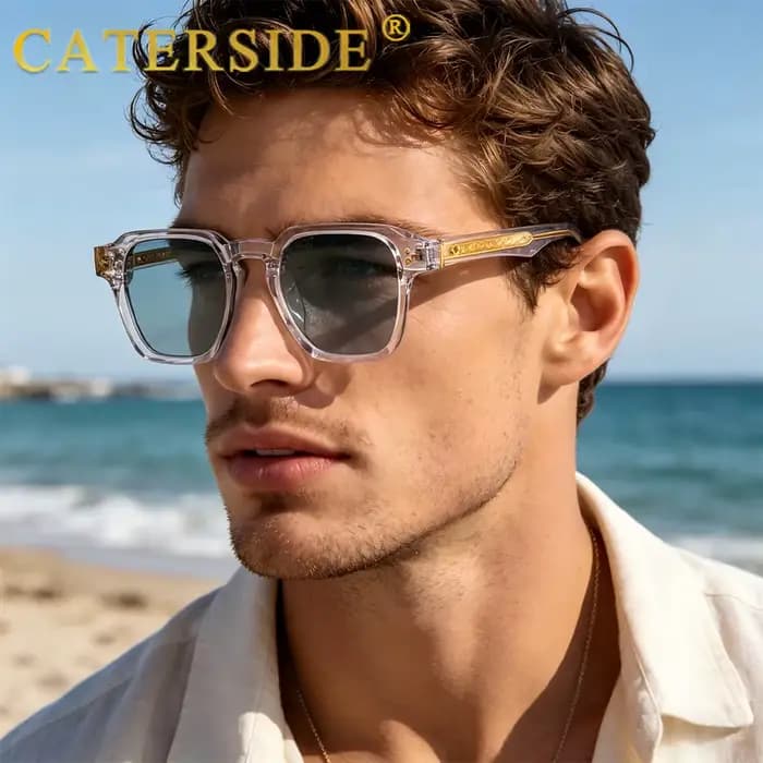 Lunettes de soleil carrées classiques CATERSIDE pour hommes