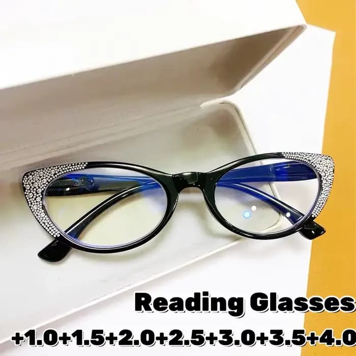 Lunettes de lecture de luxe pour femmes avec diamants