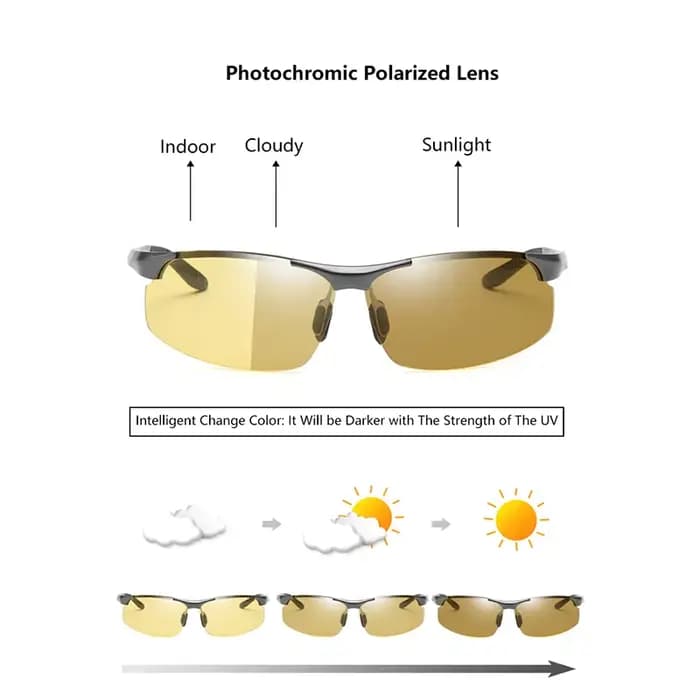 KATELUO-Lunettes de vision jour et nuit pour hommes, lunettes de voiture jaunes, lunettes de soleil