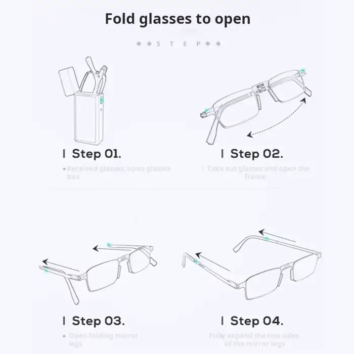Lunettes de lecture pliantes en acier inoxydable, compactes et portables, étui plus léger, lunettes