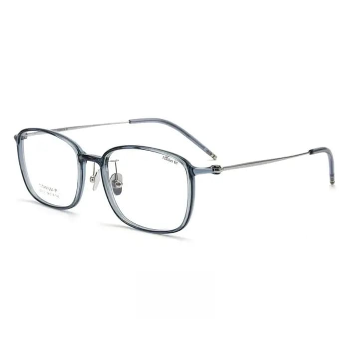 YIMARUILI Ultra-léger mode TR90 lunettes hommes pur titane décoration rétro rond optique Prescription