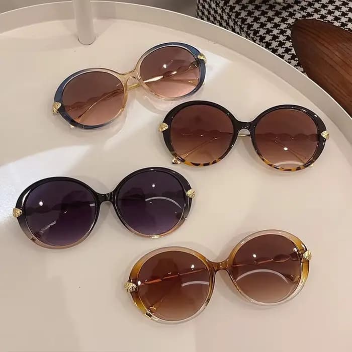 Lunettes De Soleil rondes femmes 2023 surdimensionné luxe mode