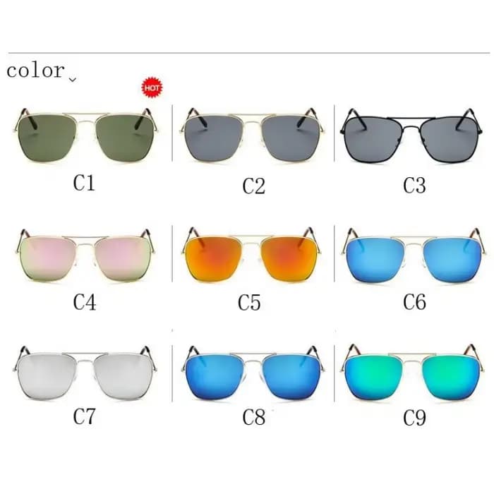 Lunettes de soleil carrées plates pour hommes Samjune, marque de créateur