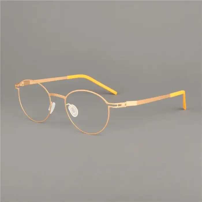 Lunettes rondes sans vis ultralégères pour hommes et femmes