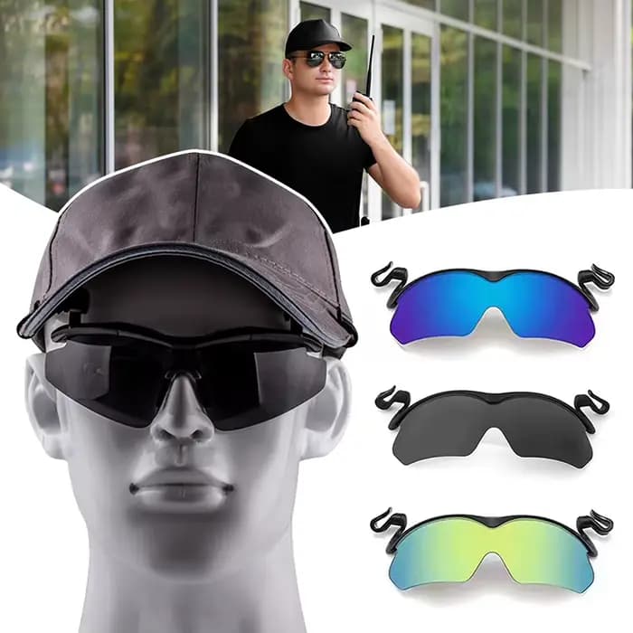 Lunettes de soleil réglables avec pince à chapeau
