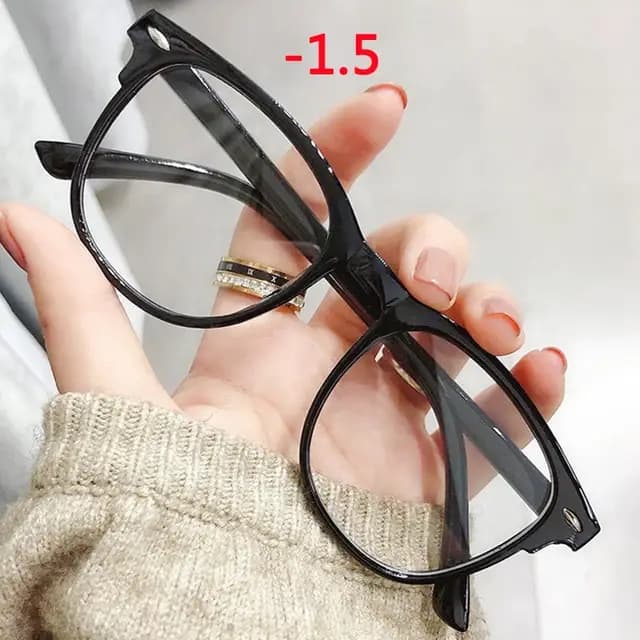 1 -1.5-2-2.5-3-3.5-4Vintage léopard myopie lunettes femmes hommes Transparent myope Prescription