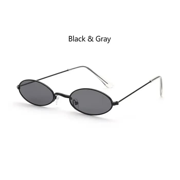 Lunettes de soleil ovales rétro à petite monture pour hommes et femmes