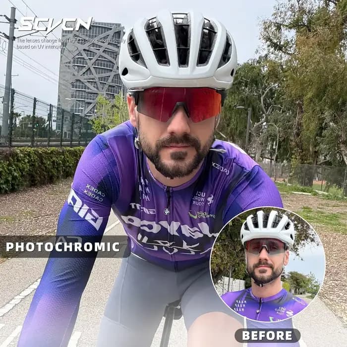 SCVCN lunettes de cyclisme photochromiques