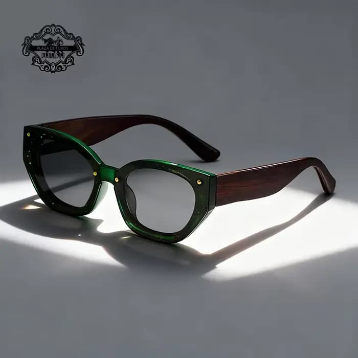 Lunettes de soleil polygonales Vintage en bois naturel pour hommes et femmes