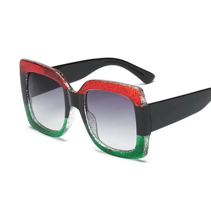 Respzed-Lunettes de soleil carrées pour femmes, verres transparents, trois couleurs, grand cadre, fê