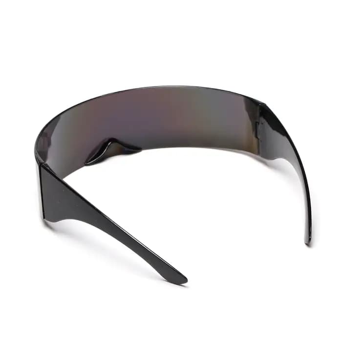 Futuriste étroit cyclope visière lunettes de soleil Laser