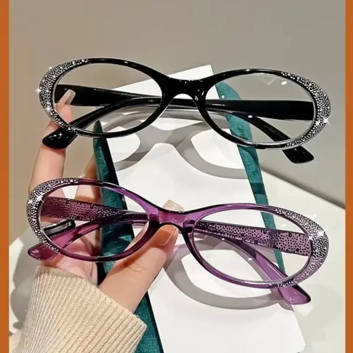 Lunettes de lecture de luxe pour femmes avec diamants
