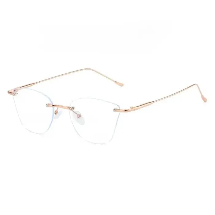 Lunettes Anti-lumière bleue à la mode pour femmes, verres rétro œil de chat sans bords pour myopie,