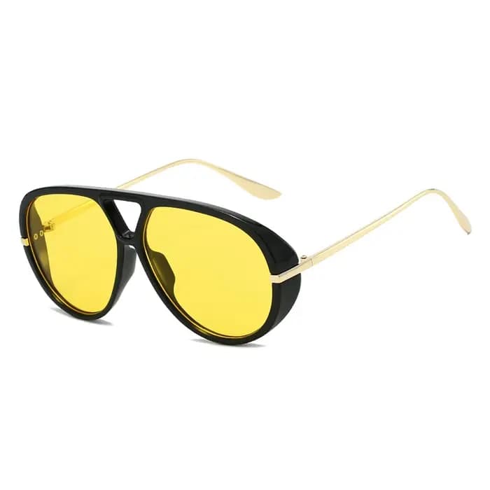 SO & EI Ins mode populaire Double ponts pilote femmes surdimensionné lunettes de soleil rétro couleur bonbon dégradé