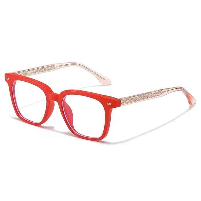 Monture de lunettes carrée pour hommes de style britannique avec verres anti-lumière bleue