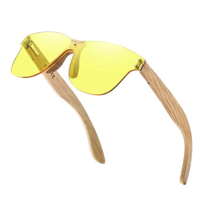Lunettes de soleil rétro en chêne écologiques GM UV400
