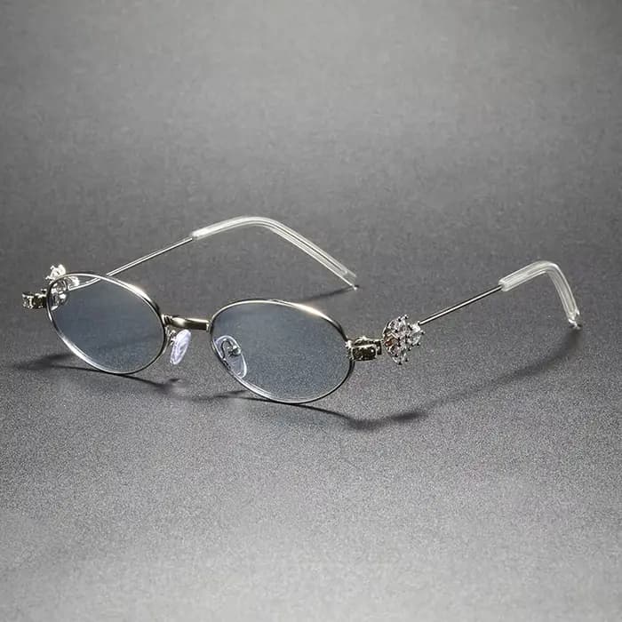 Lunettes de soleil de protection UV élégantes et haut de gamme ornées de diamants, lunettes de solei