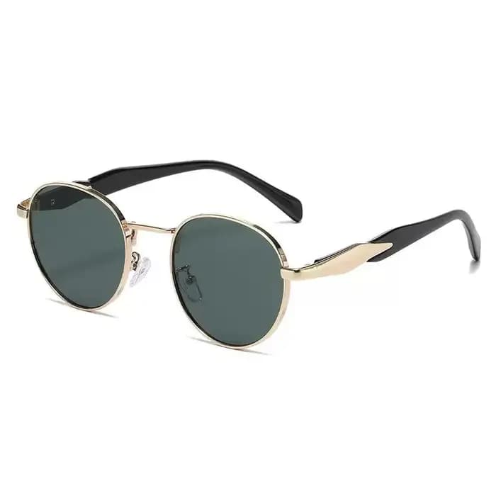 Lunettes de soleil rondes Vintage en métal pour femmes
