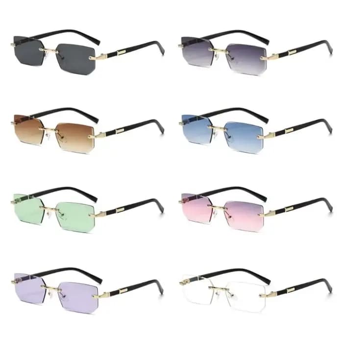 Lunettes de soleil sans monture tendance pour hommes et femmes