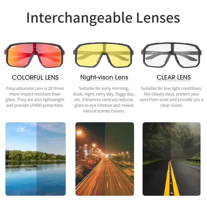 KAPVOE lunettes de cyclisme vélo pour hommes femme sport plein air