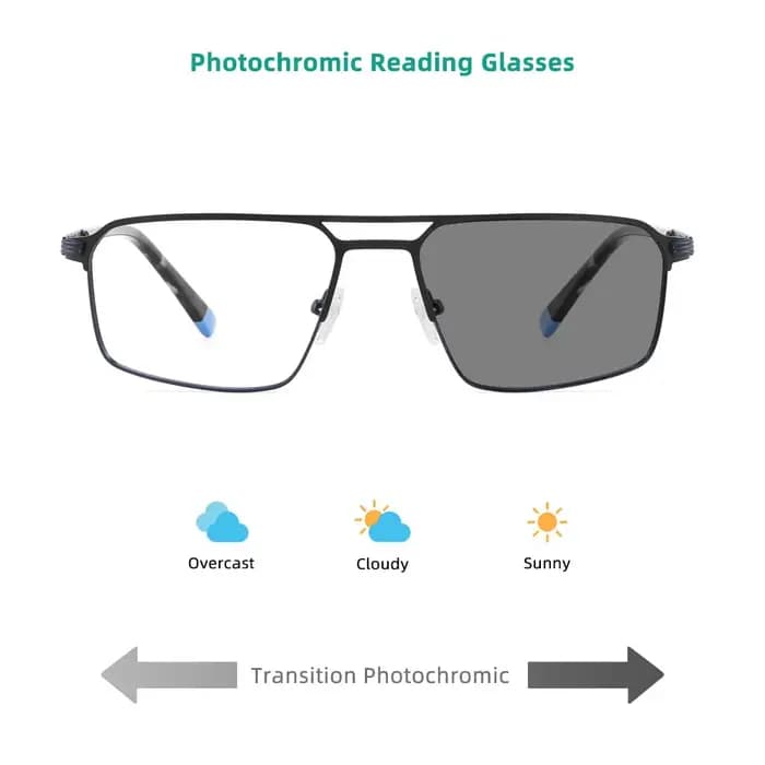 YINSQER Lunettes de lecture photochromiques pour hommes