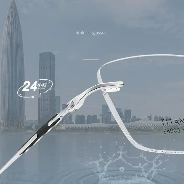 F · DRACON lunettes sans cadre en titane pur lunettes carrées simples et rétro pour hommes monture o