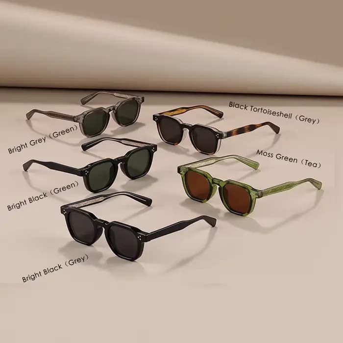 Classiques Rivets Style rétro lunettes de soleil pour femmes TR90 cadre polygone