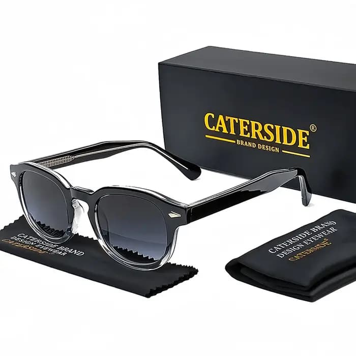 Lunettes de soleil rondes rétro CATERSIDE pour hommes