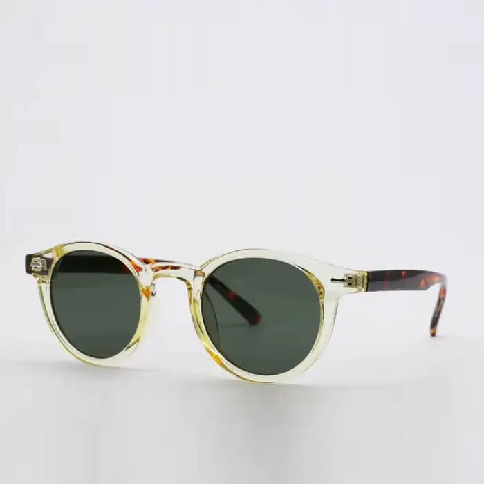 Vintage riz ongles ronds lunettes de soleil hommes femmes marque Hawksbill bleu nuances