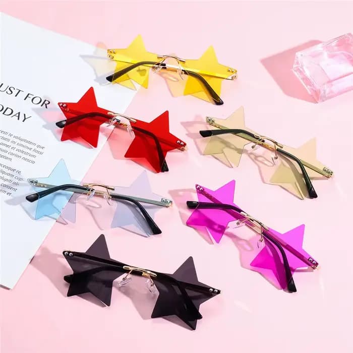 Lunettes de soleil carillon en forme d'étoile sans monture