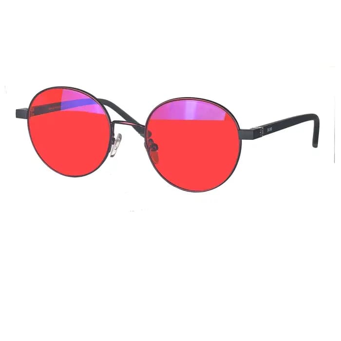 SHINU lentille rouge Anti lumière bleue lunettes d'ordinateur cadre rond femmes