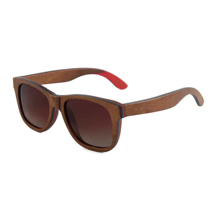 Lunettes de soleil en bois noir pour hommes et femmes