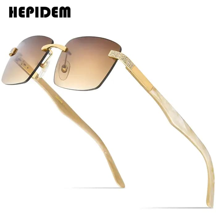 Lunettes de soleil HEPIDEM en corne de buffle pour femmes