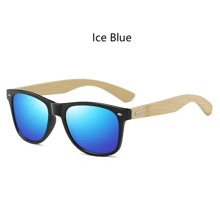 Lunettes de soleil carrées Vintage en bois de bambou pour hommes et femmes