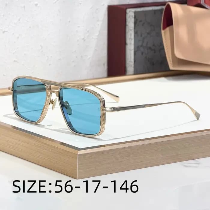 Lunettes de soleil de luxe EARL, grandes et surdimensionnées, monture en alliage artisanale, forme carrée, lunettes de mode pour hommes et femmes