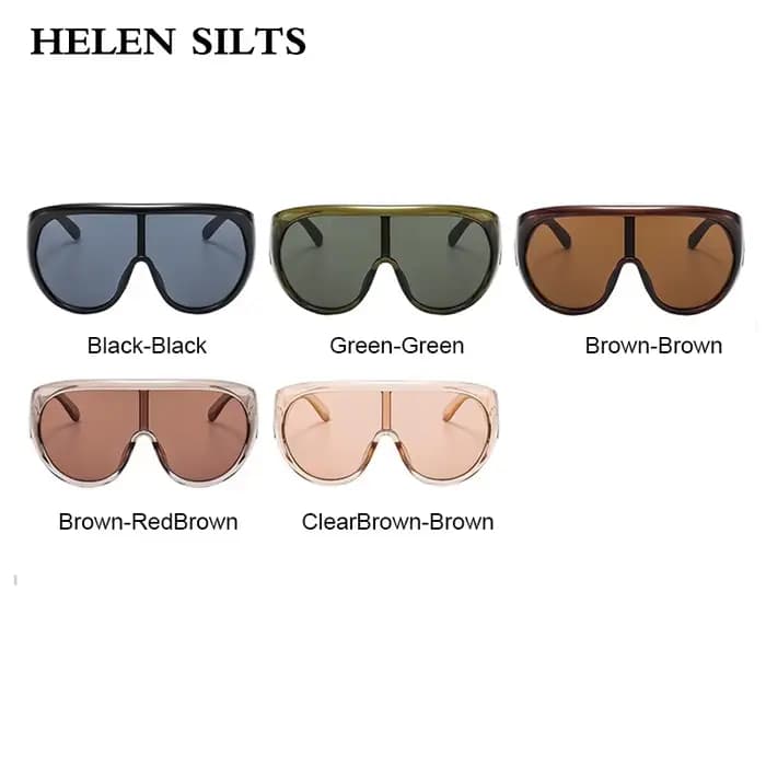 Marque de luxe rétro grand cadre femmes lunettes de soleil couleur thé carré pilote nuances UV400 Cool hommes une pièce