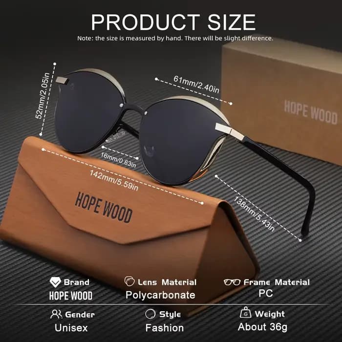 HOPEWOOD – lunettes de soleil polarisées pour femmes, accessoire de lunetterie pour dames, protectio