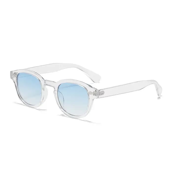 JNPCXI Vintage lunettes de soleil rondes femmes hommes rétro Rivet bleu dégradé femme lunettes de so